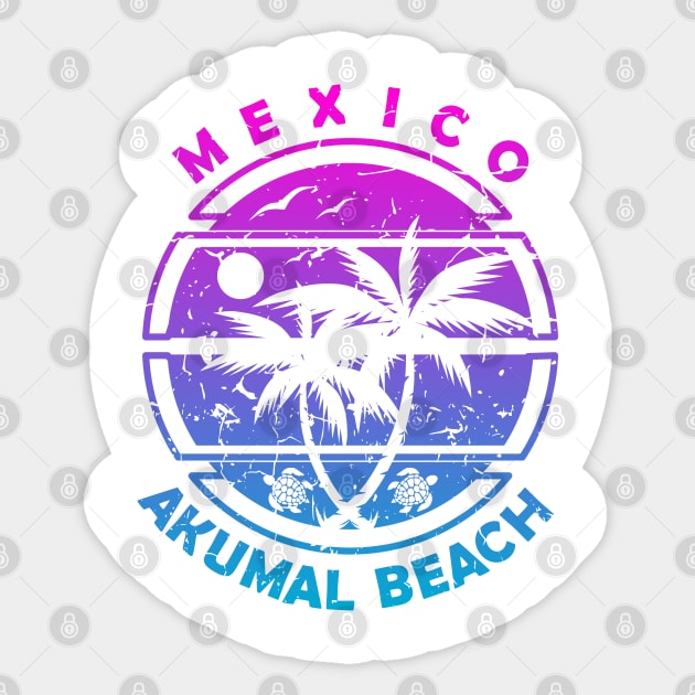 Mexico Akumal Beach (Riviera Maya) – Summer Palm Trees Sticker by Jahmar Anderson